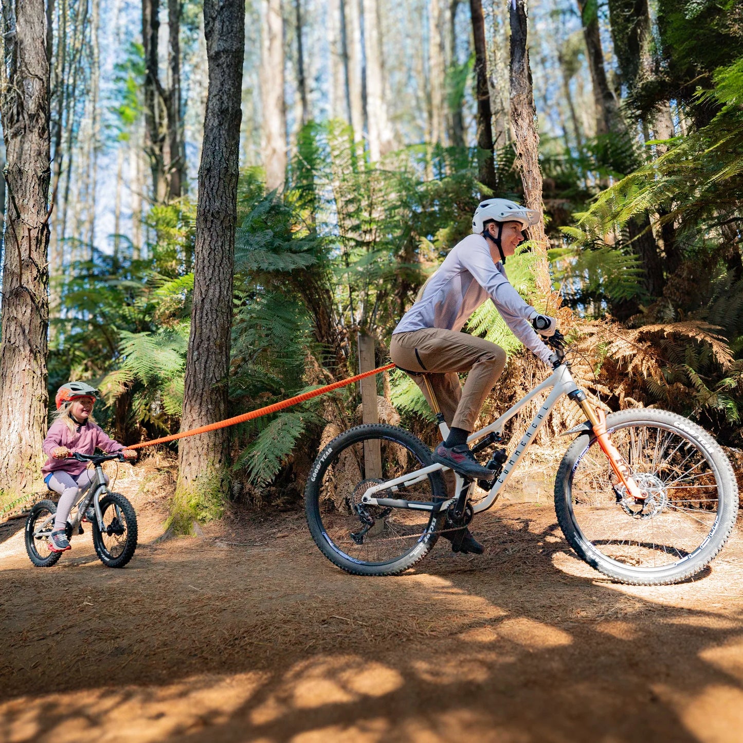 Kids Ride Shotgun Mtb Tow Rope Orange