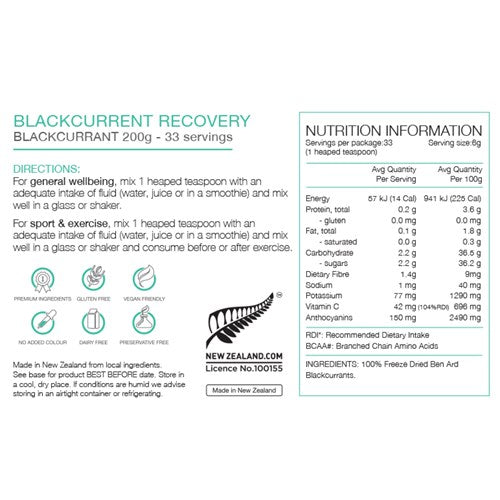 PURE | Blackcurrant Recovery - 200g