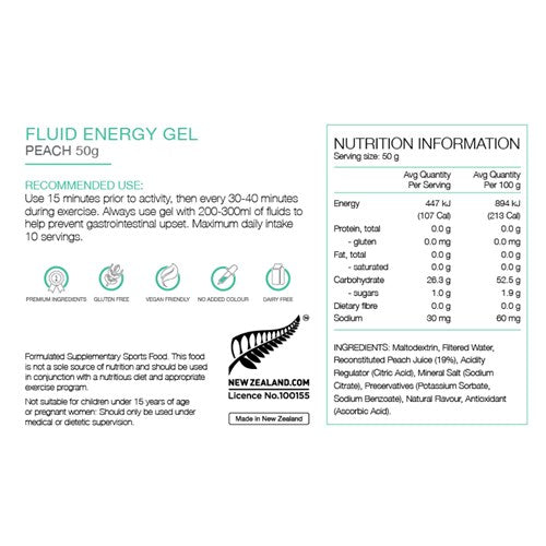PURE | Fluid Energy Gel - Peach