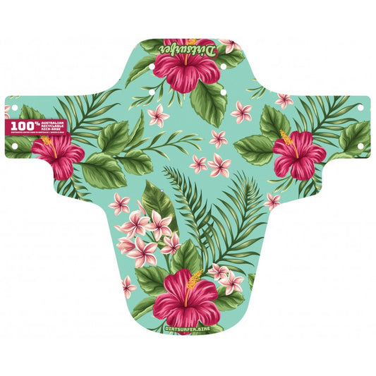 Dirtsurfer Mudguard - Hibiscus 2 Aqua