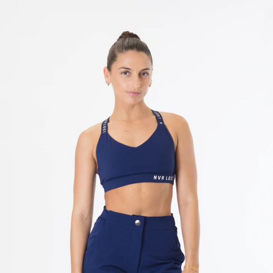 NVR LOST Women's High Impact Sports Bra - Ocean Cavern