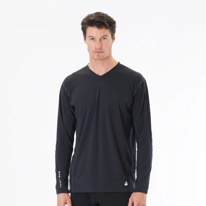 NVR LOST Men's Techincal Riding Tee LS - Jet Black