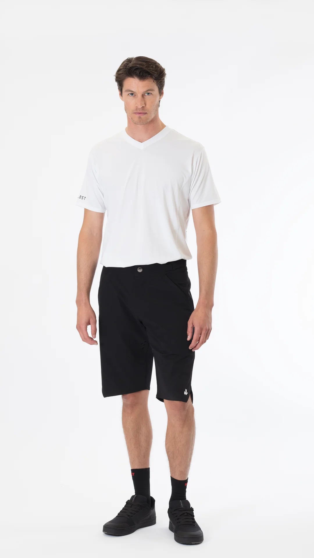 NVR LOST Men's Technical Riding Tee SS - Bright White