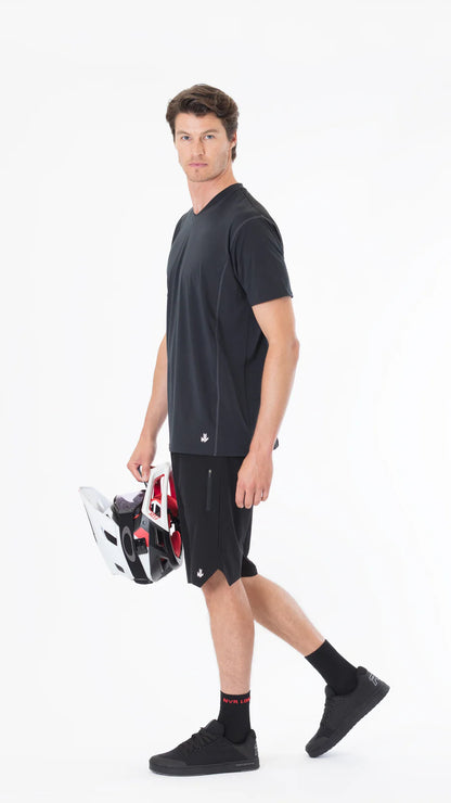NVR LOST Men's Techincal Riding Tee SS - Jet Black