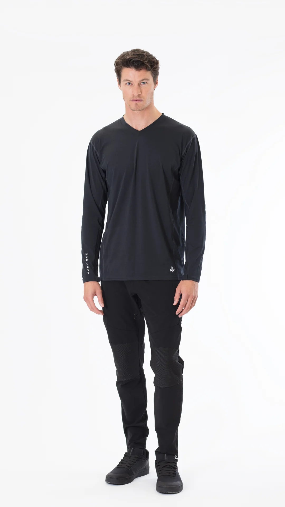 NVR LOST Men's Techincal Riding Tee LS - Jet Black