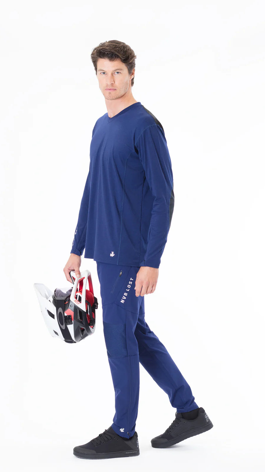 NVR LOST Men's Techincal Riding Tee LS - Ocean Cavern