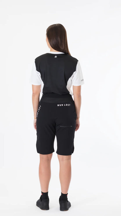 NVR LOST Women's Elevated Shorts - Jet Black