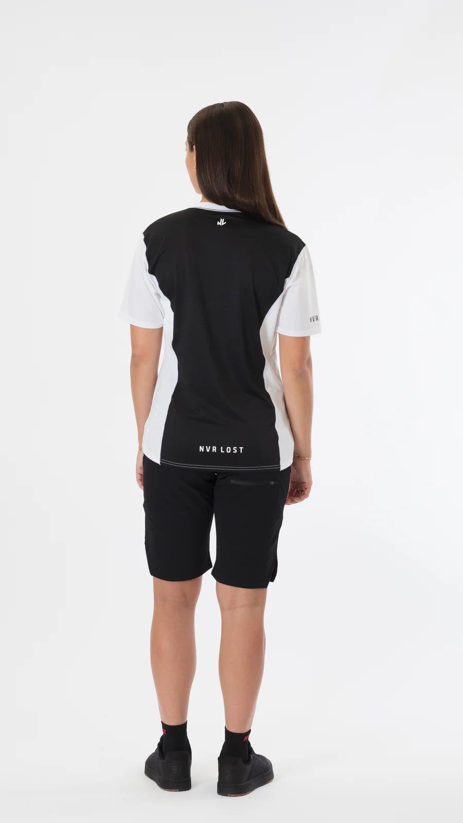 NVR LOST Women's Technical Riding Tee SS - Bright White
