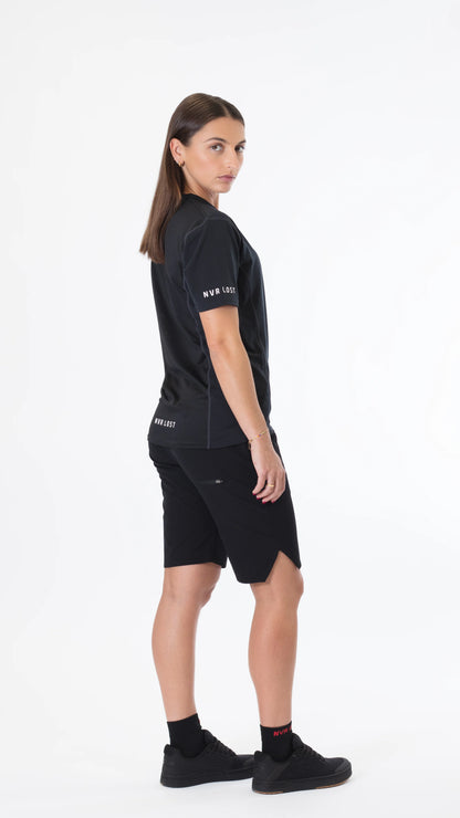 NVR LOST Women's Technical Riding Tee SS - Jet Black