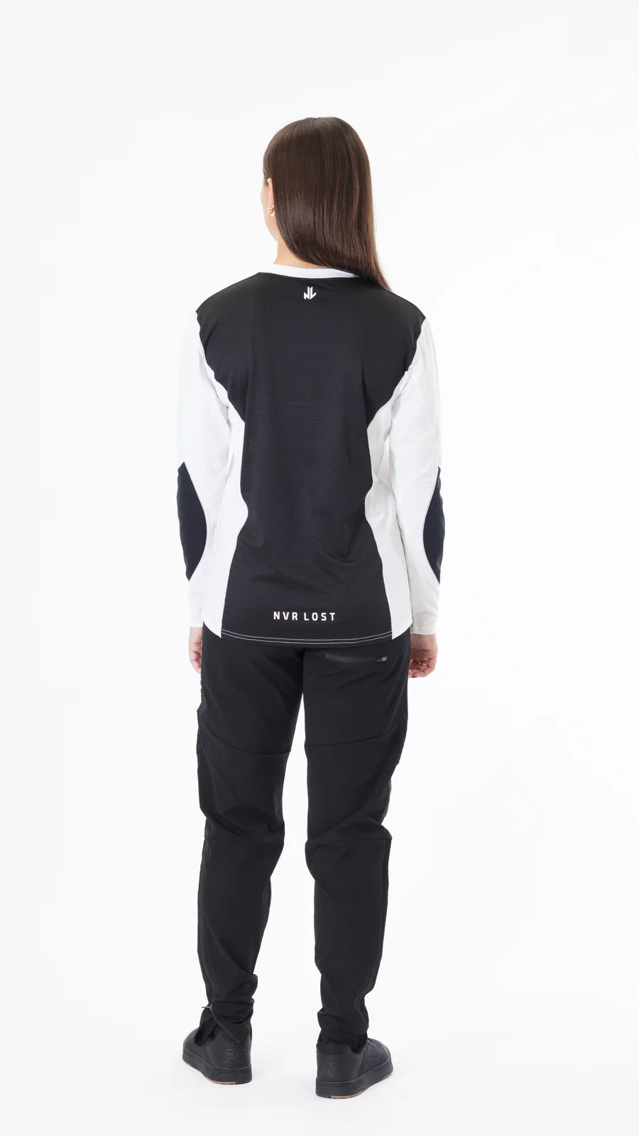 NVR LOST Women's Technical Riding Tee LS - Bright White