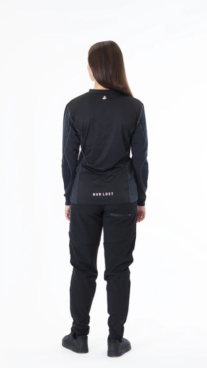 NVR LOST Women's Technical Riding Tee LS - Jet Back