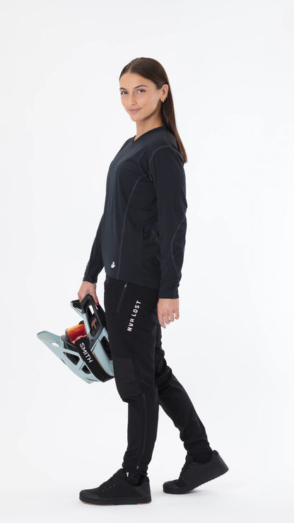 NVR LOST Women's Technical Riding Tee LS - Jet Back