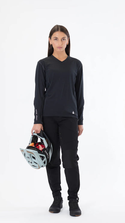 NVR LOST Women's Technical Riding Tee LS - Jet Back