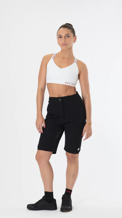NVR LOST Women's High Impact Sports Bra - Bright White