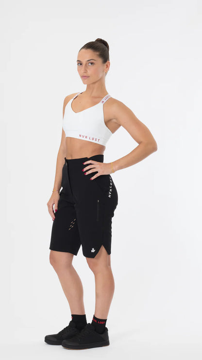 NVR LOST Women's High Impact Sports Bra - Bright White
