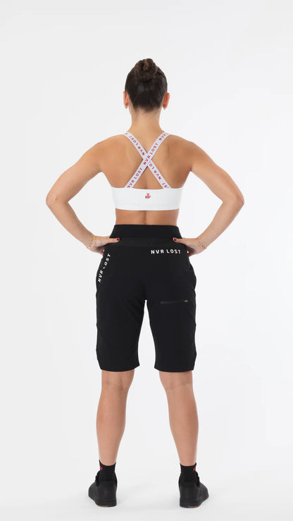 NVR LOST Women's High Impact Sports Bra - Bright White