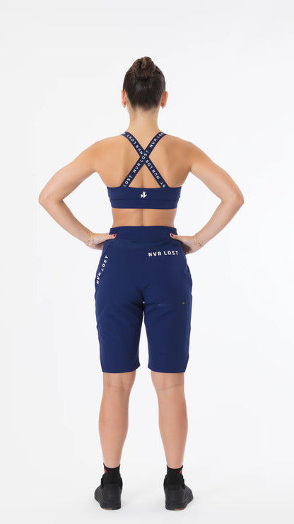 NVR LOST Women's High Impact Sports Bra - Ocean Cavern