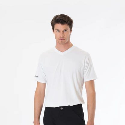 NVR LOST Men's Technical Riding Tee SS - Bright White