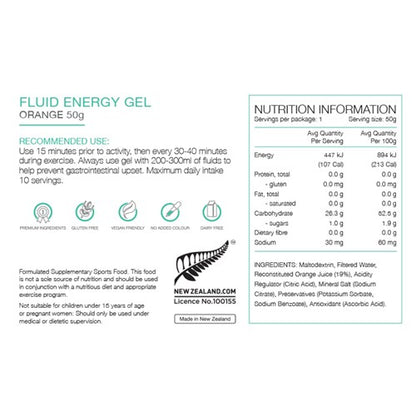 PURE | Fluid Energy Gel - Orange Juice