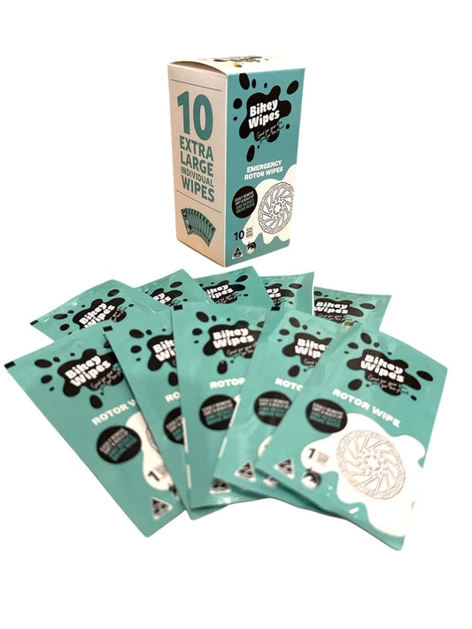 Bikey Wipes Emergency Satchels Box of 10