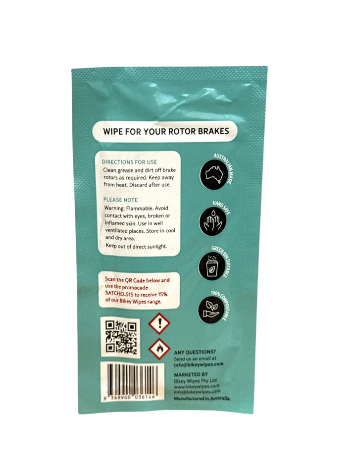 Bikey Wipes | Emergency Rota Wipes - Single Use