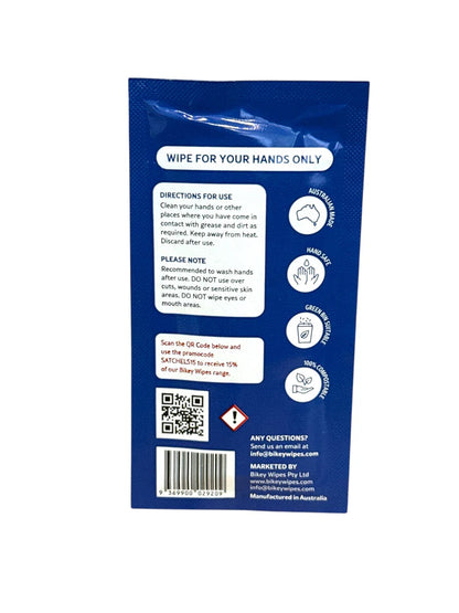 Bikey Wipes | Emergency Degreaser Wipes - Single Use